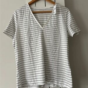 Striped V-Neck Women's Top